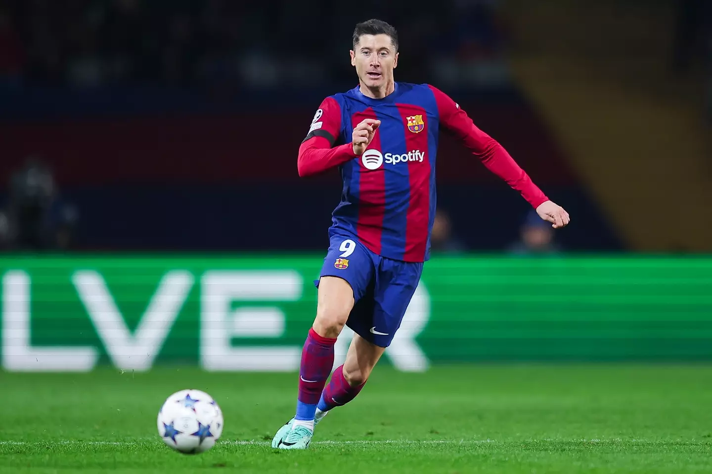 Barcelona striker Robert Lewandowski. (