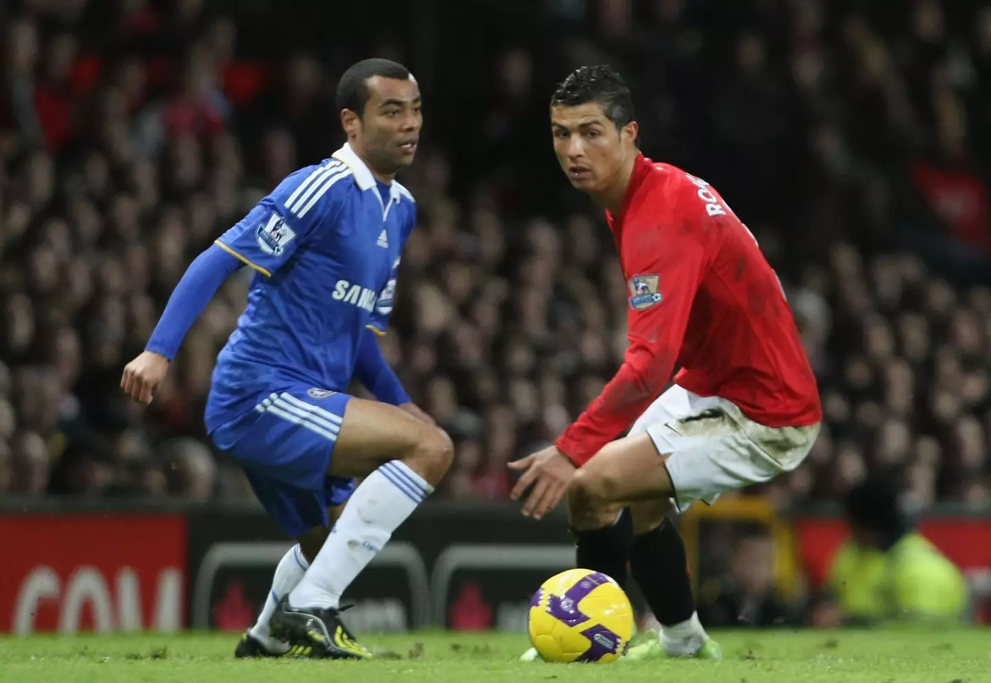 Ronaldo and Cole went toe to toe on several occasions (Getty)