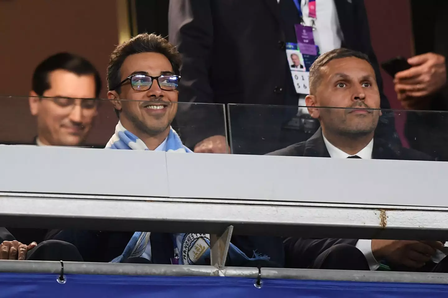 Man City owner Sheikh Mansour (left), alongside club chairman Khaldoon Al Mubarak, pictured at the 2023 Champions League final (