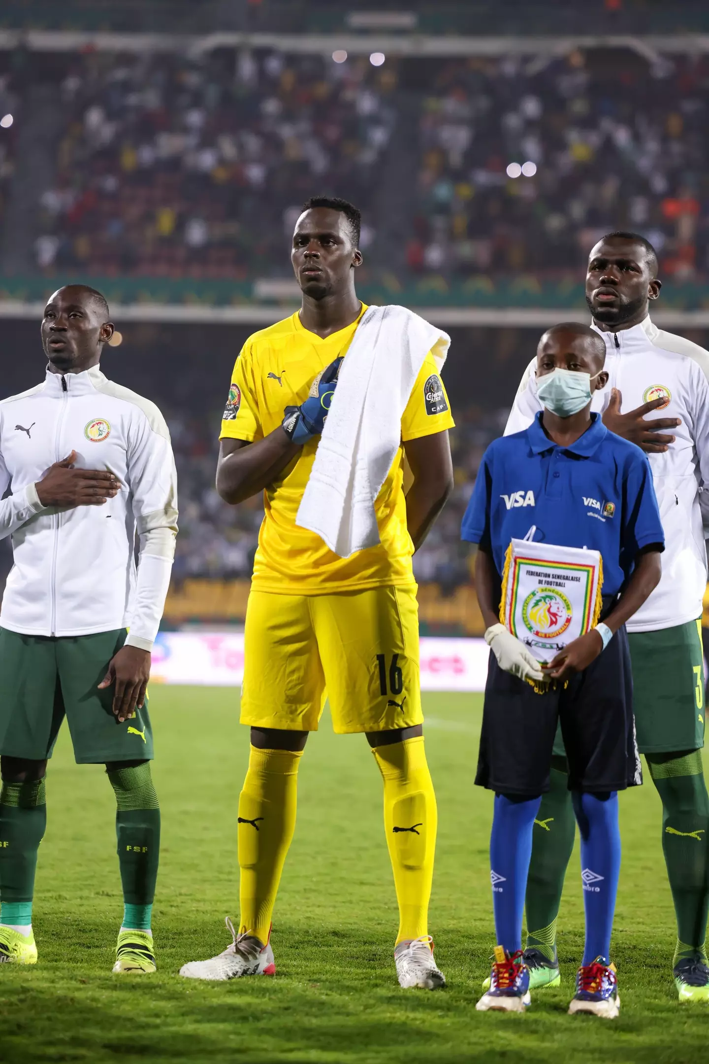 Edouard Mendy and Kalidou Koulibaly for Senegal. (Alamy)