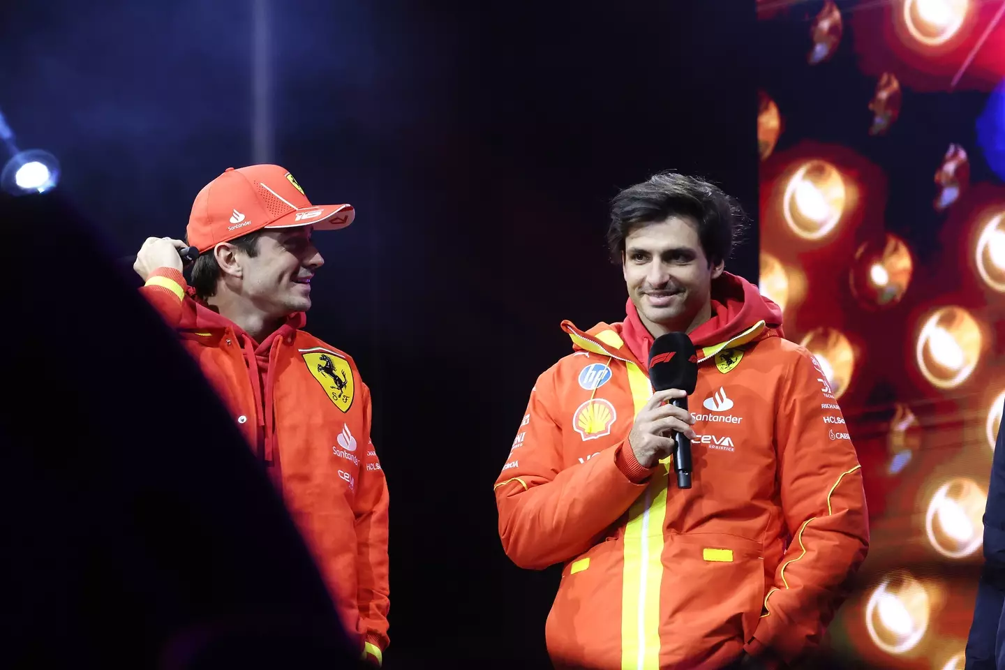 Ferrari's Carlos Sainz and Charles Leclerc. (