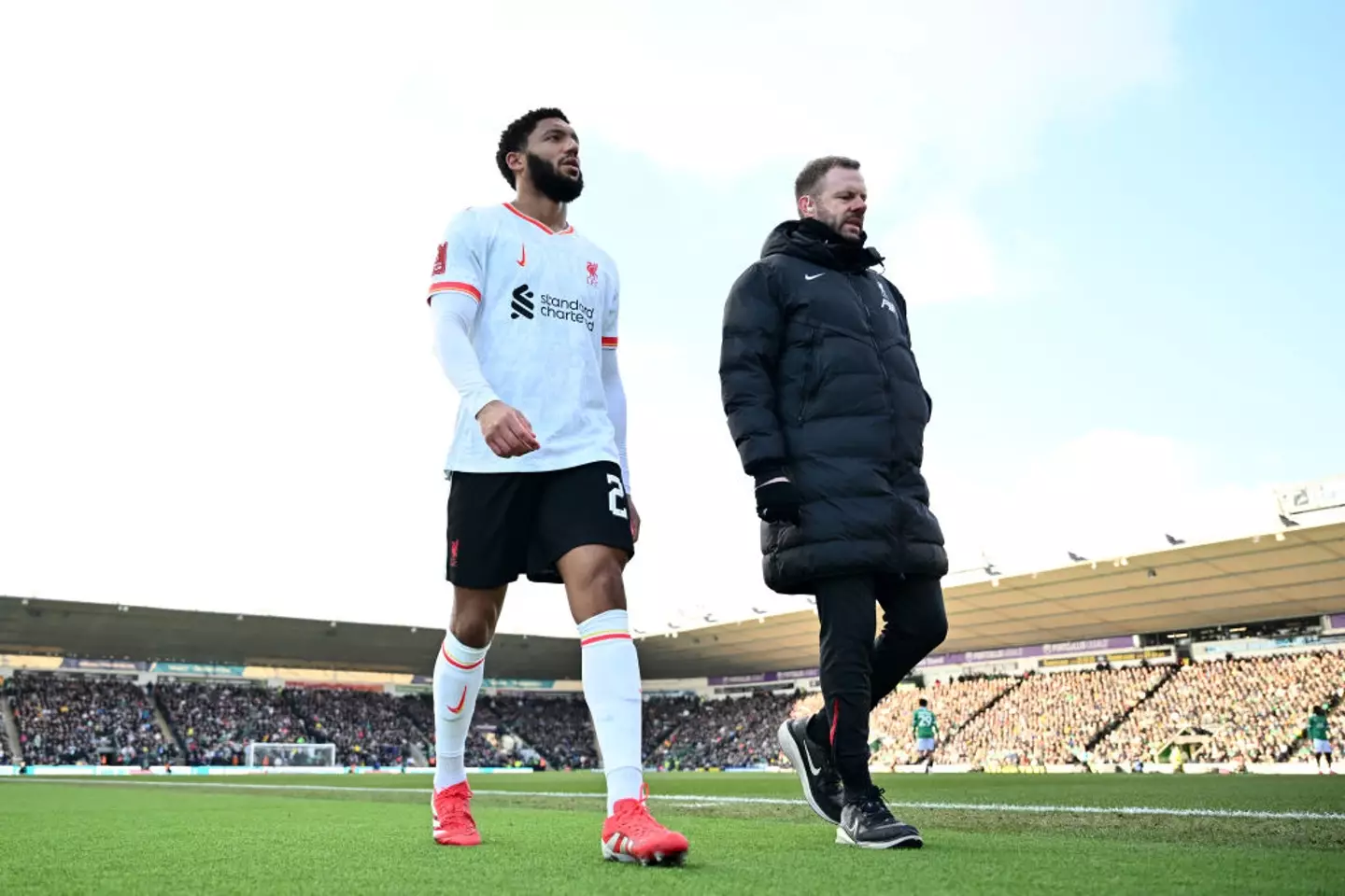 Joe Gomez got injured against Plymouth last weekend (Credit:Getty)