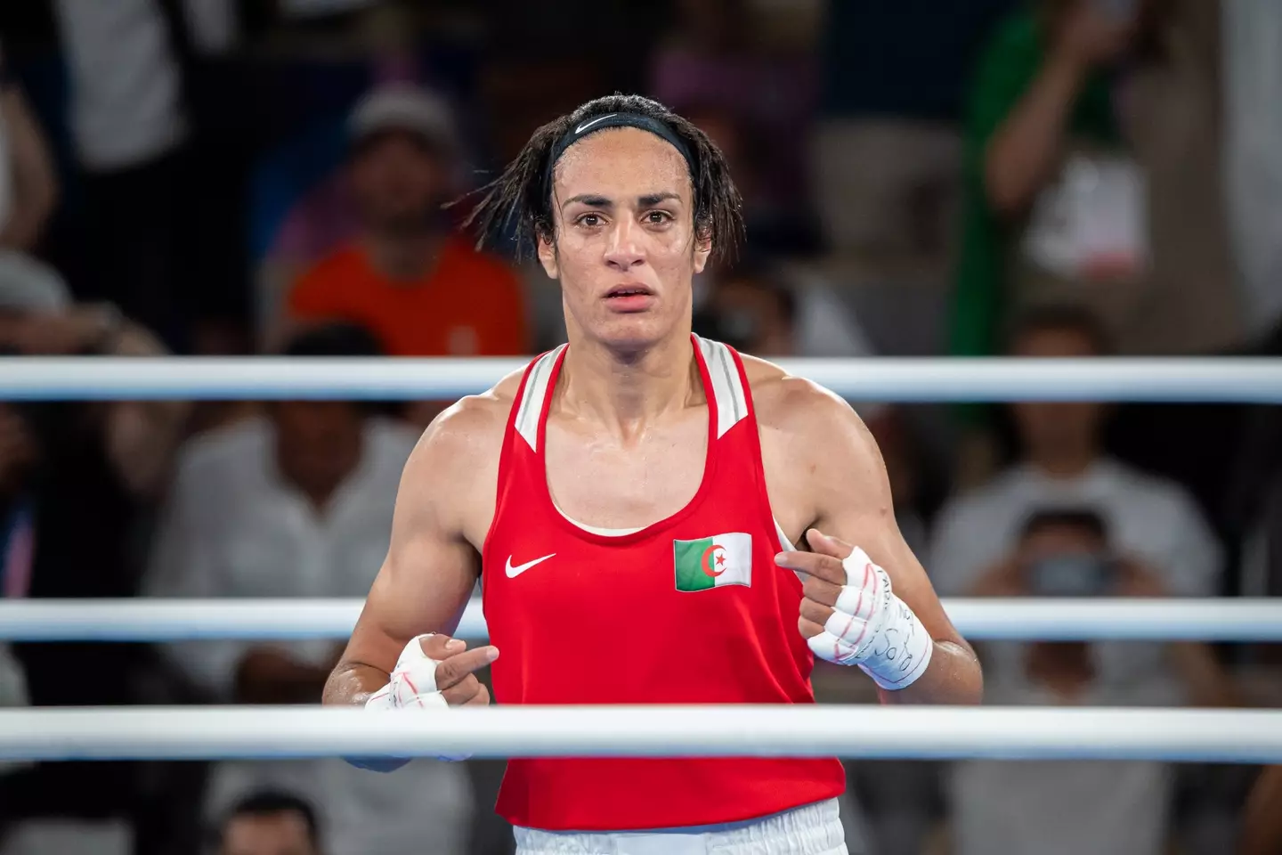 Imane Khelif must pass a gender test in order to compete in World Boxing events. Image: Getty