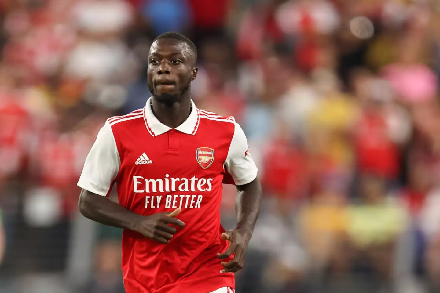 Nicolas Pepe in action for Arsenal during a pre-season friendly - Getty