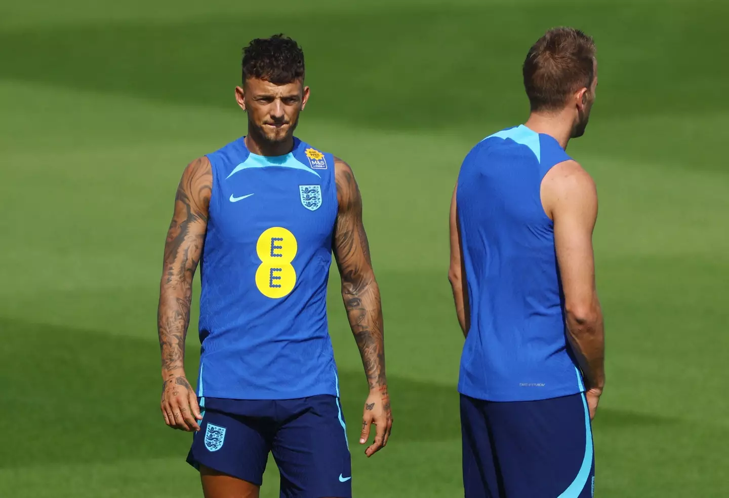 White in England training. (Image