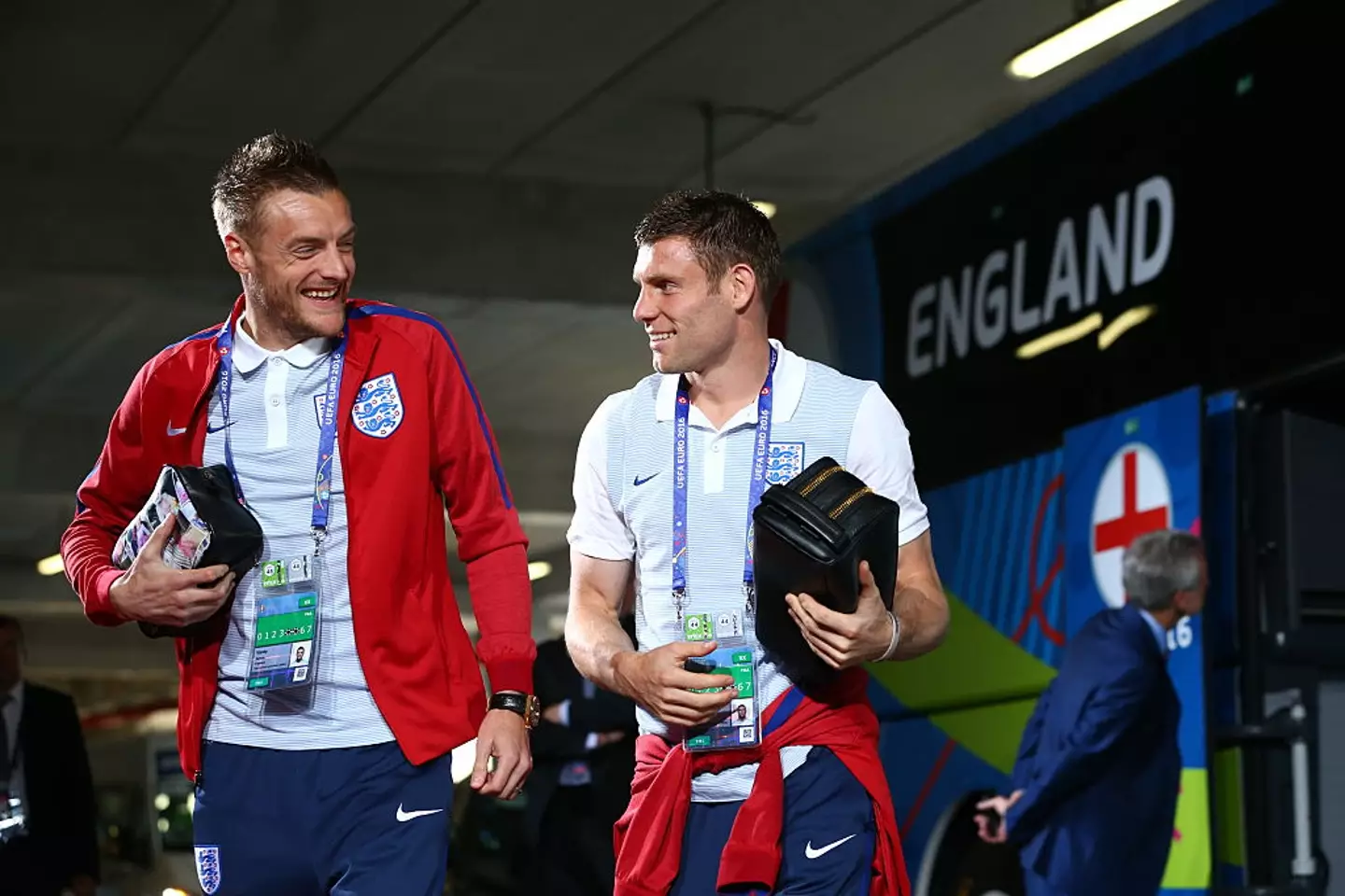 Jamie Vardy and James Milner on England duty (Credit:Getty)
