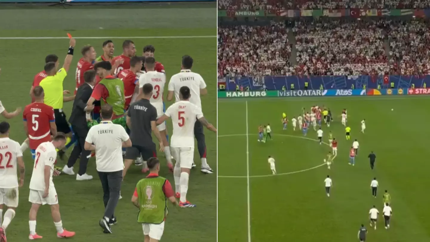 Mass brawl breaks out after Turkey beat Czech Republic to seal a place in the Euros round of 16