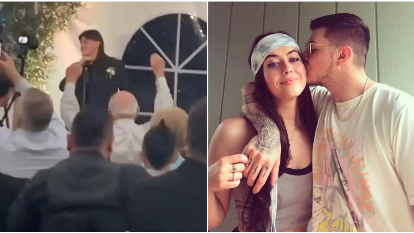 WWE superstar Dominik Mysterio gets booed at his own wedding as he marries childhood sweetheart