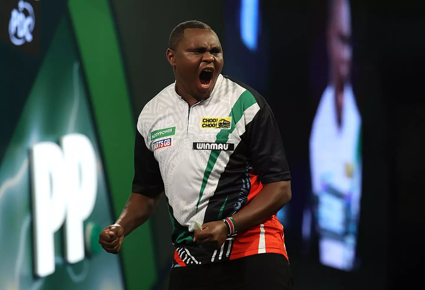 David Munyua after his shock victory (Credit:Getty)