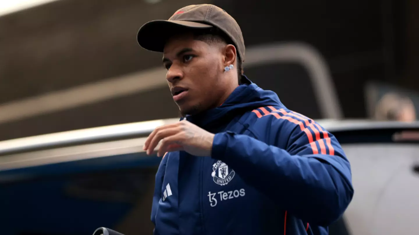 Man Utd forward Marcus Rashford is expected to leave the club this summer. (Image: Getty)
