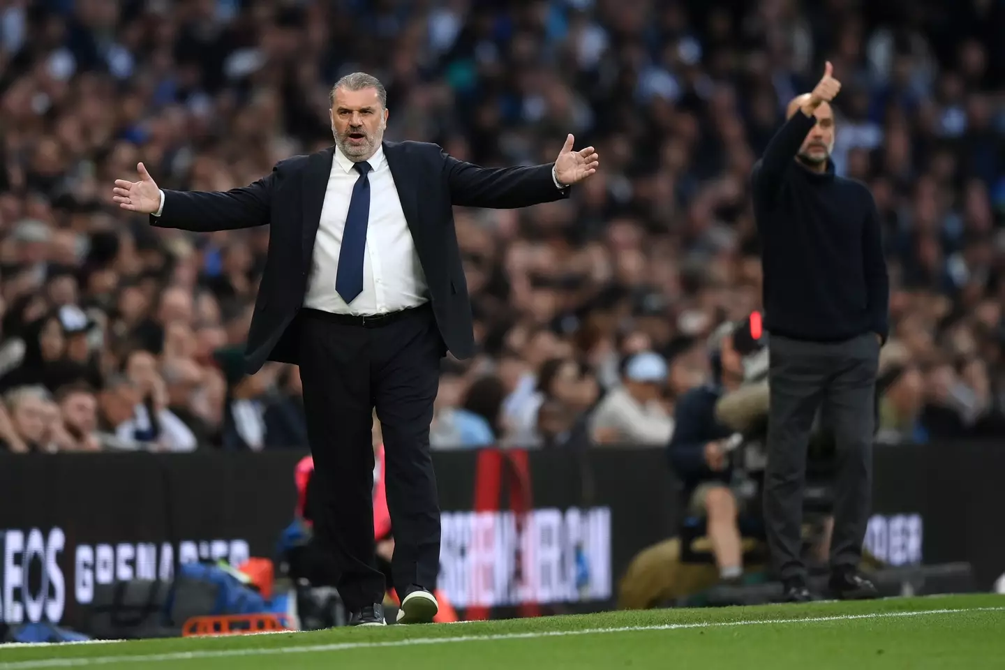Ange Postecoglou fumes on the touchline. Image: Getty