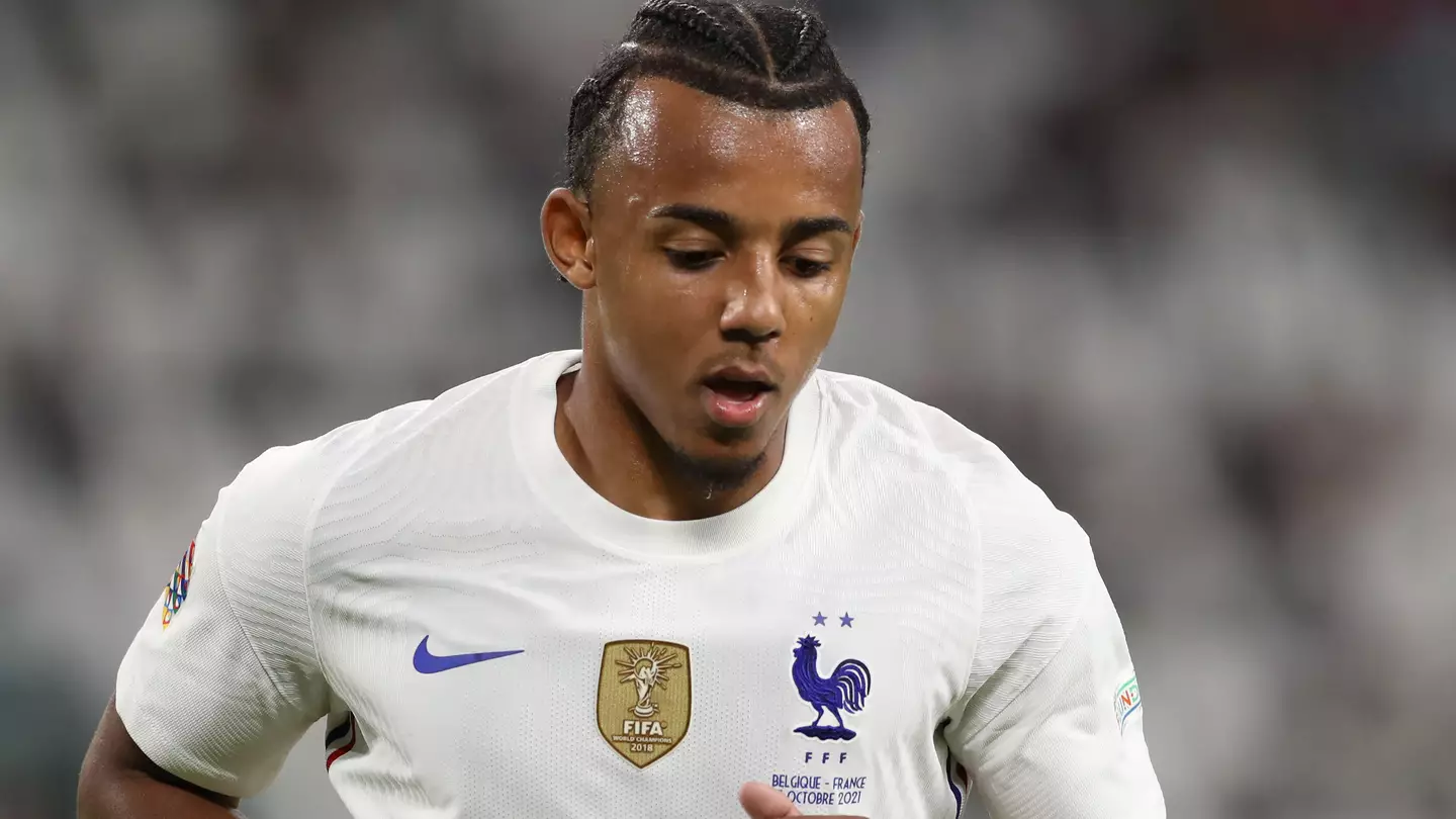 Jules Kounde of France during the UEFA Nations League match at Juventus Stadium, Turin. (Alamy)