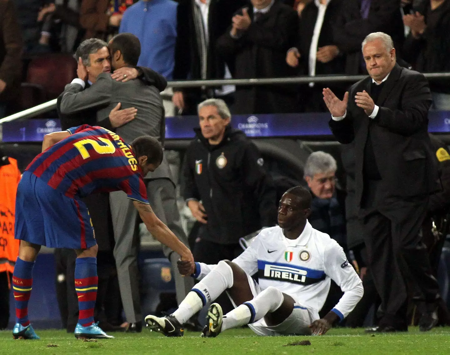 Balotelli's performance against Barcelona annoyed Materazzi. Image: Alamy