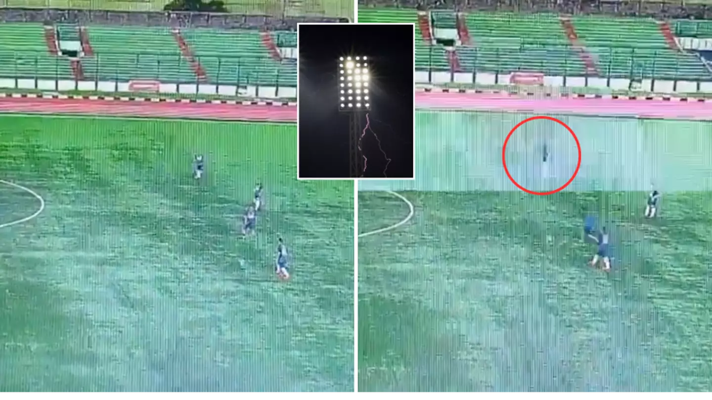 Graphic content: Footballer tragically dies after being struck by lightning during match