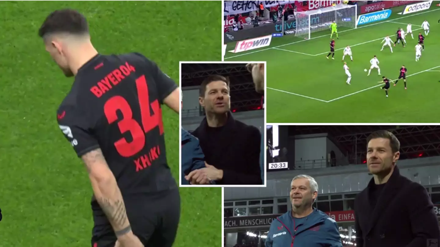 Granit Xhaka fools entire stadium with celebration after wonder-goal, Xabi Alonso's reaction was priceless