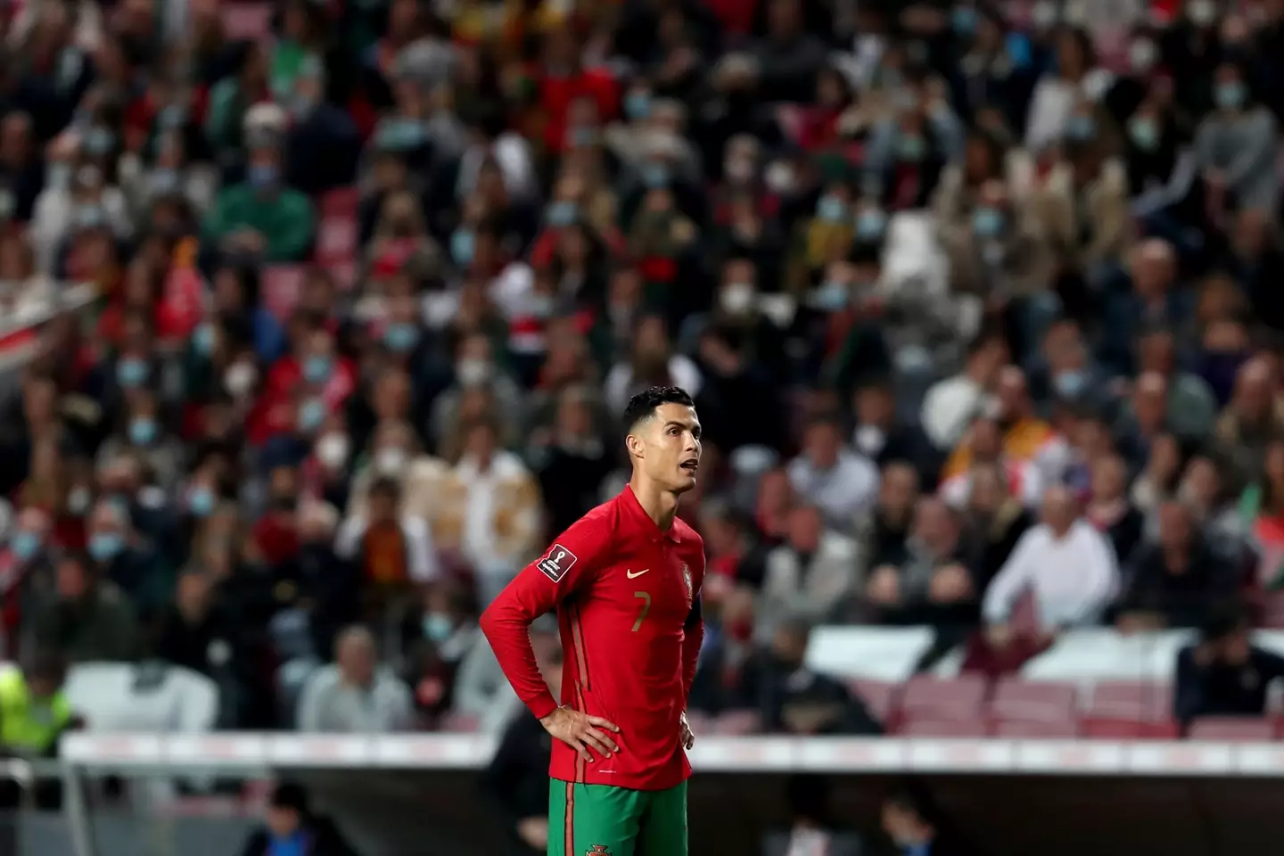 Ronaldo was not happy on Sunday. Image: PA Images