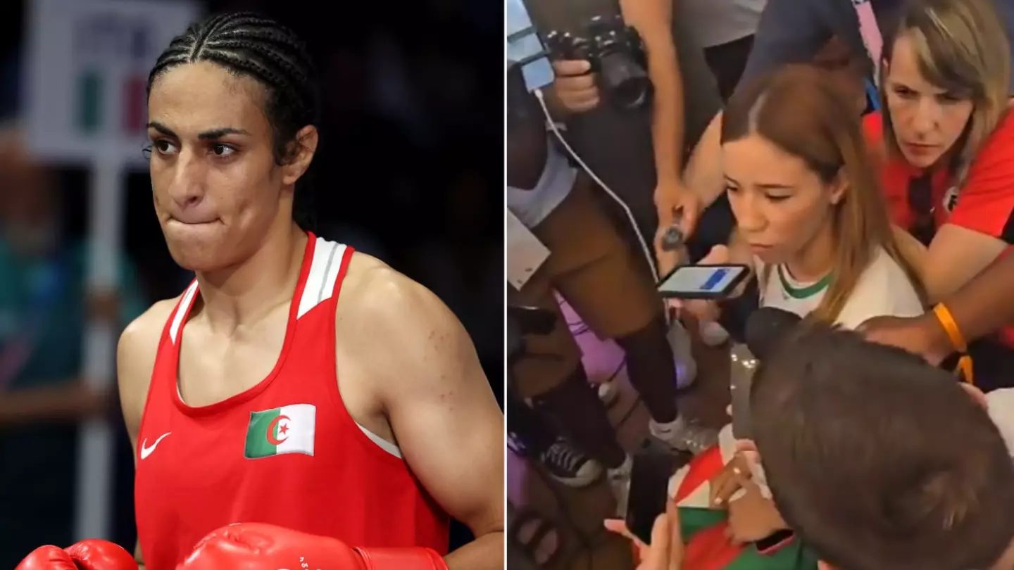 Imane Khelif's teammate gatecrashes 'chaotic' press conference over Algerian's failed gender eligibility tests