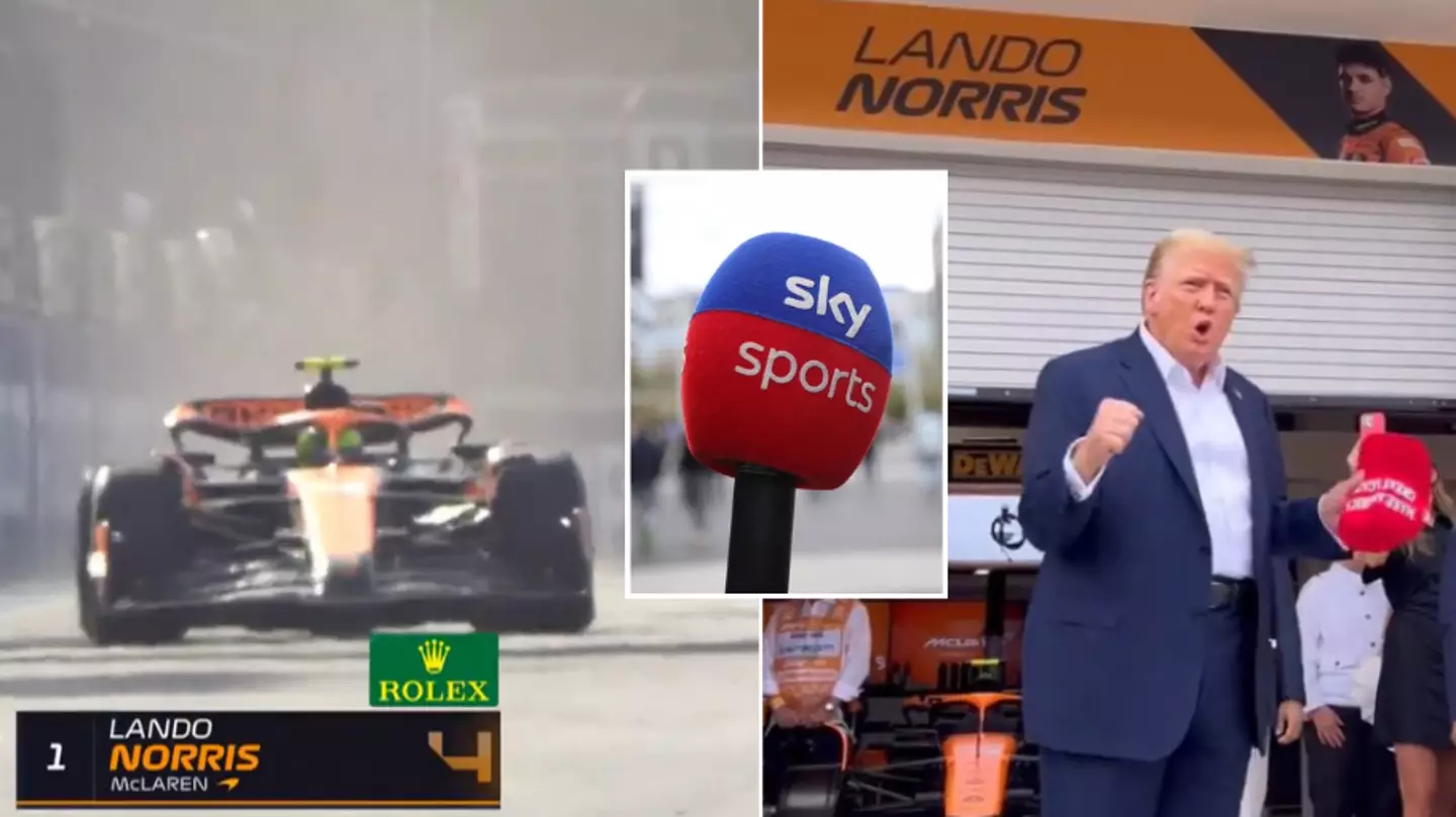 F1 fans accuse Sky Sports of 'killing' Lando Norris' win with 'disgusting' Donald Trump commentary