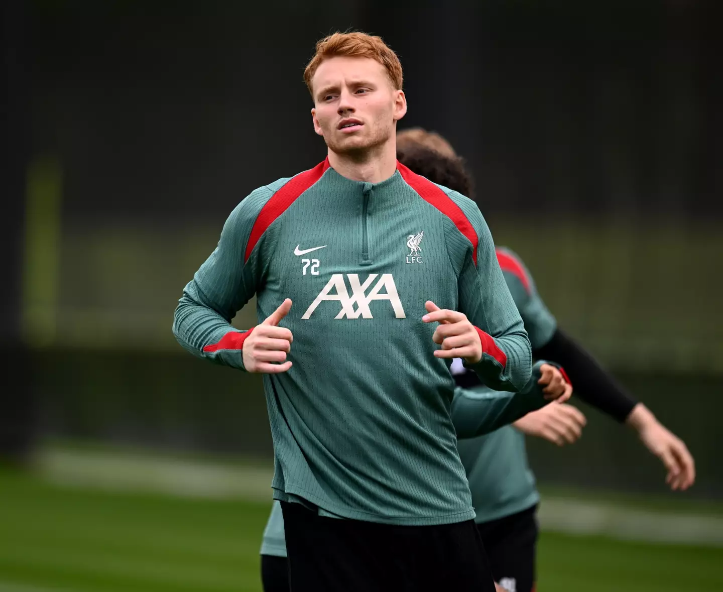 Sepp van den Berg during Liverpool pre-season training. Image: Getty