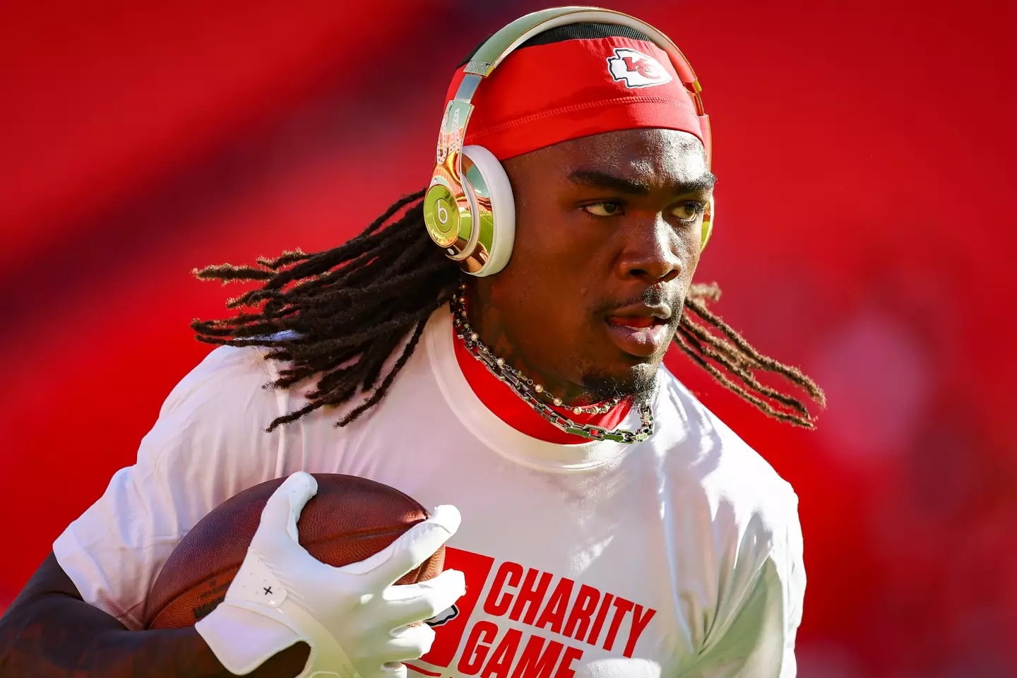 Rashee Rice for the Kansas City Chiefs. Image: David Eulitt / Contributor via Getty