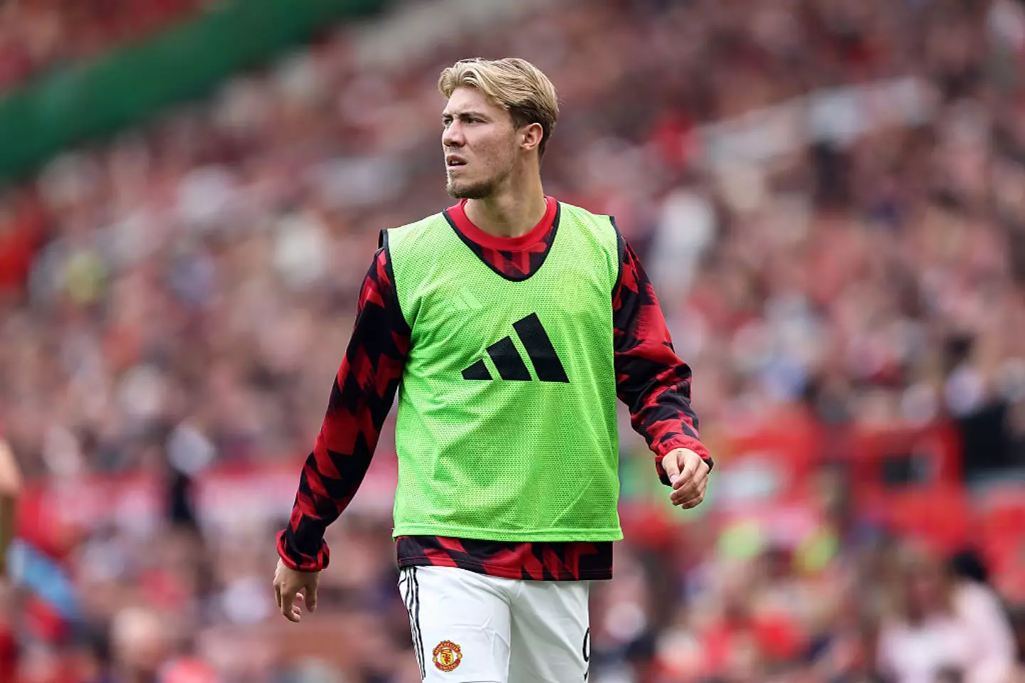 Hojlund did not appear off the bench for United against Fiorentina (Image: Getty)