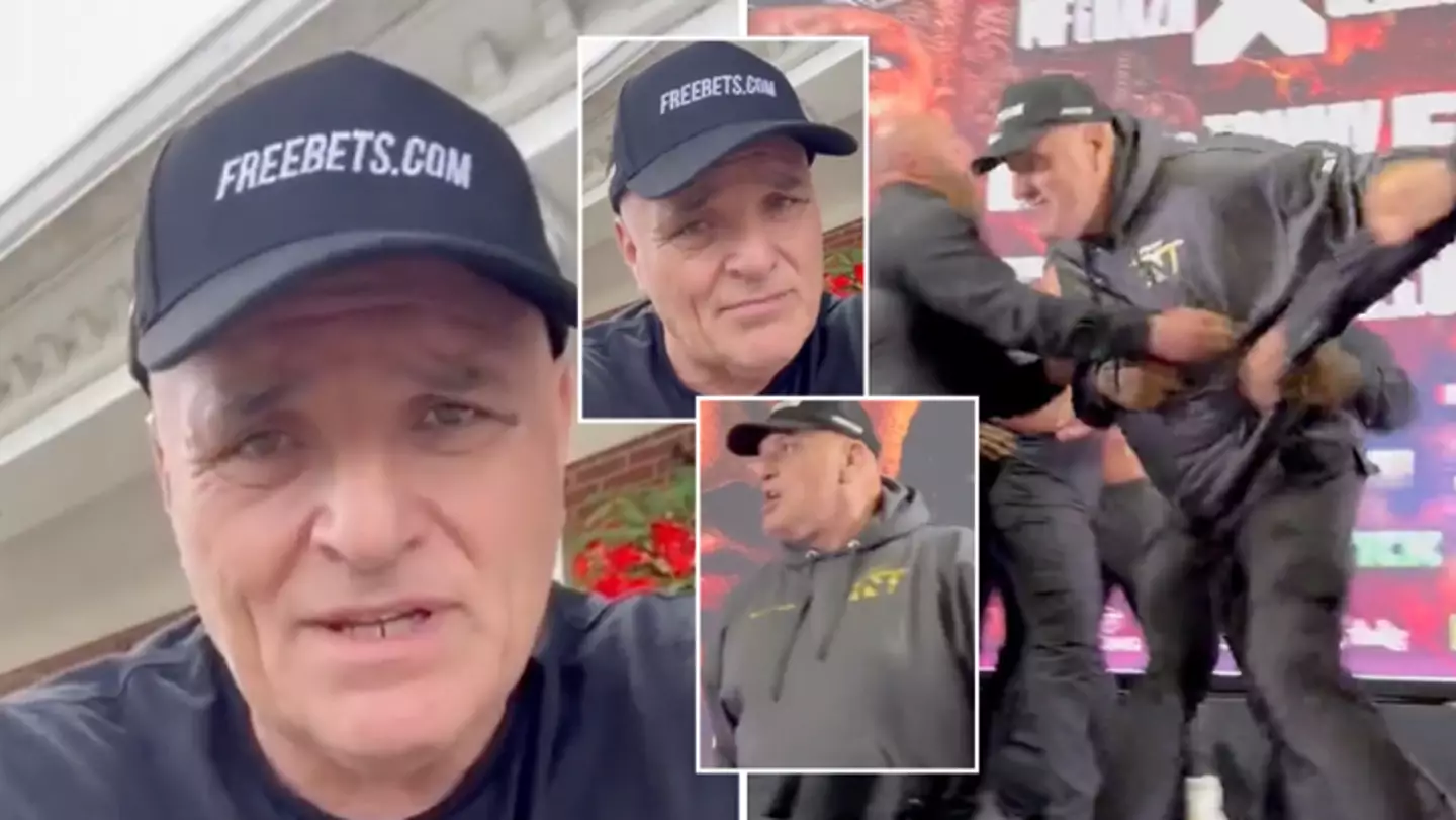 John Fury issues video update after causing chaos at Tommy Fury and KSI press conference