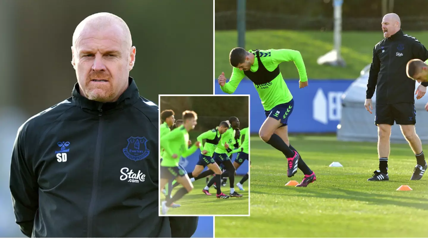 Pictures from Everton training show Sean Dyche has already introduced rule to 'keep standards high'