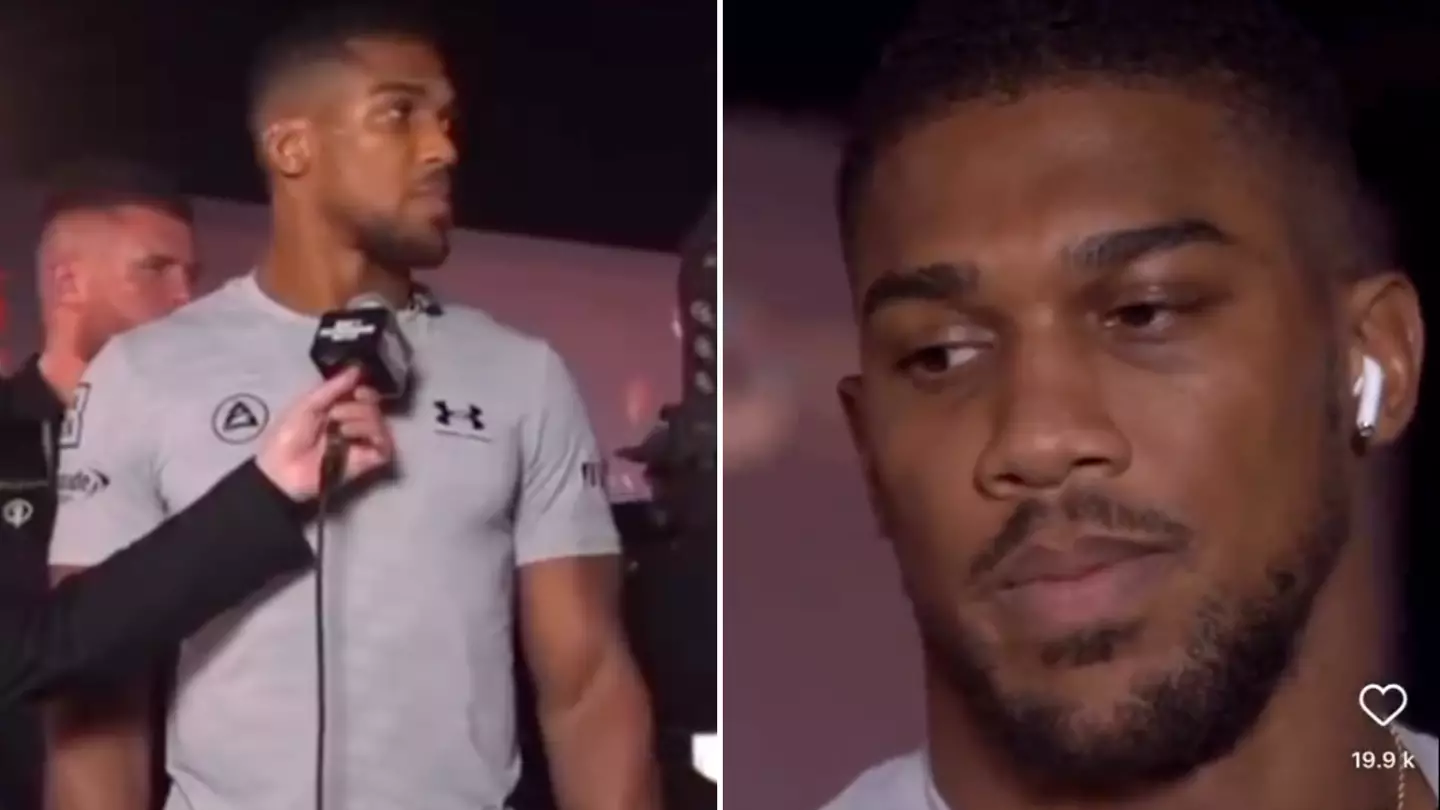 Anthony Joshua accused of 'losing his head' by fans after awkward interview