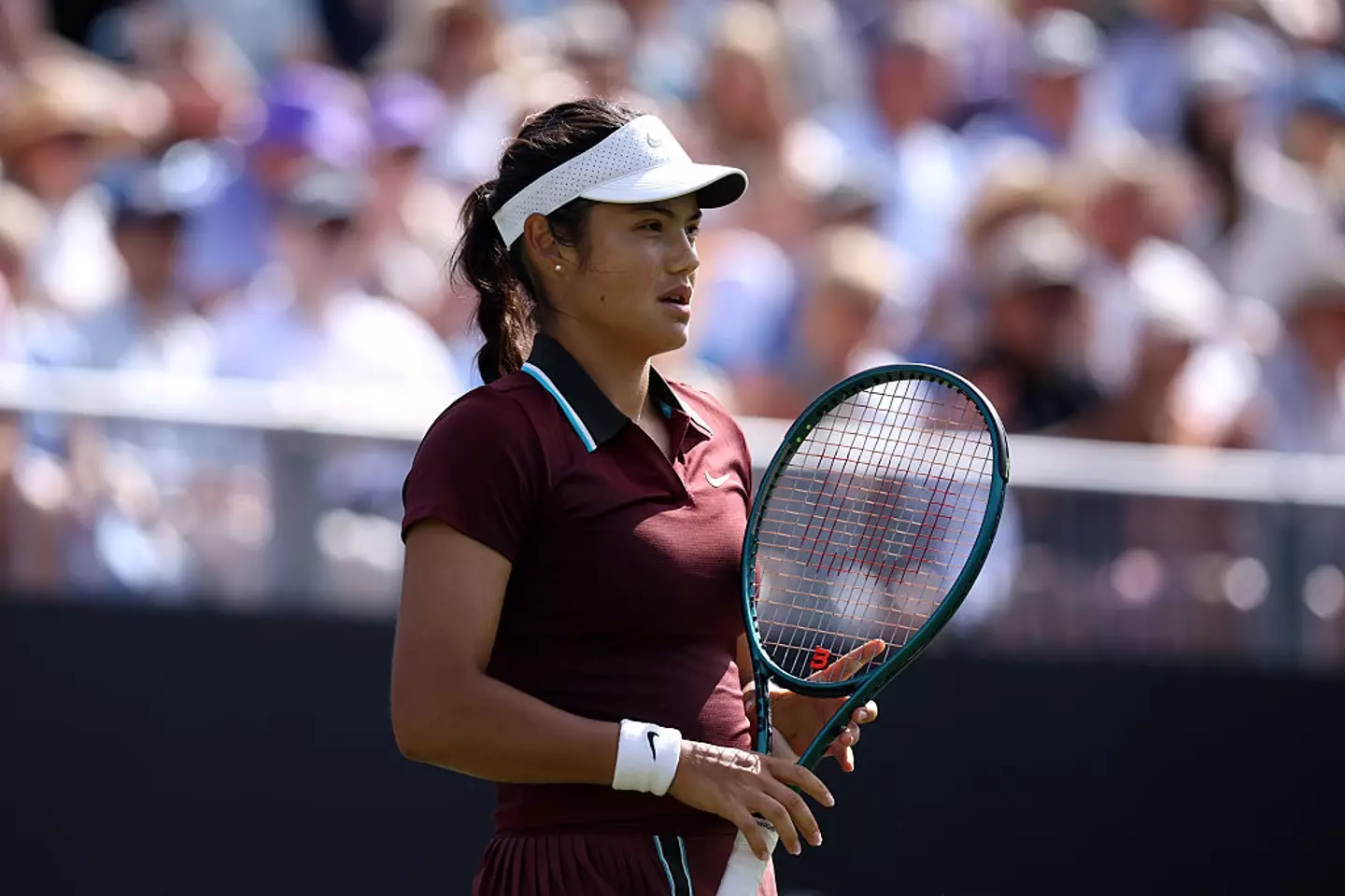 Raducanu faces Maya Joint in the second round of the Eastbourne Open. (Image: Getty)