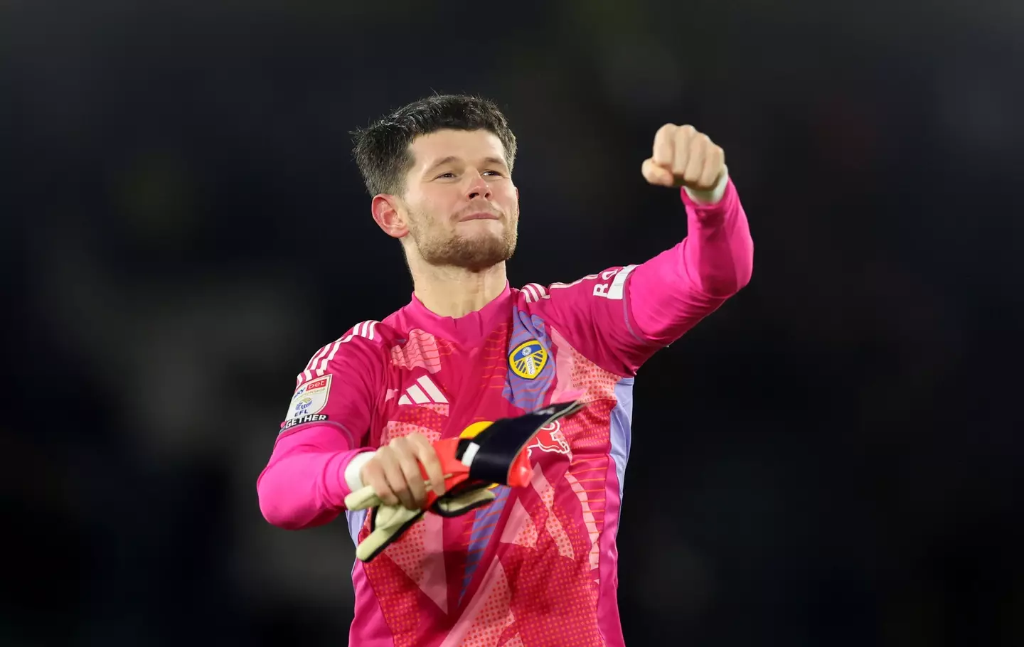 Illan Meslier has been linked with a move to Old Trafford. Image: Getty