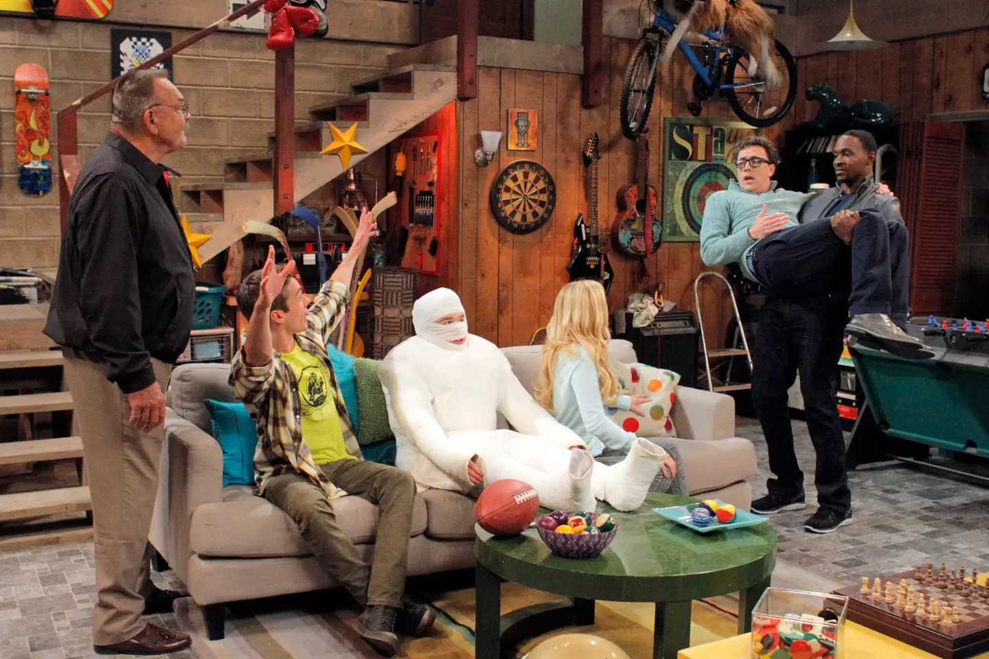 NFL legend Dick Butkus (left) in Disney's "I Didn't Do It" (Getty)