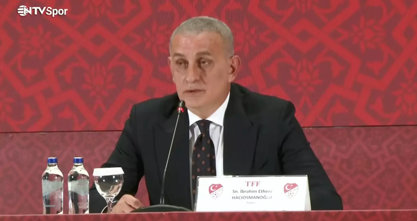 Haciosmanoglu announced his findings at a press conference on Monday (Image: NTVSpor)