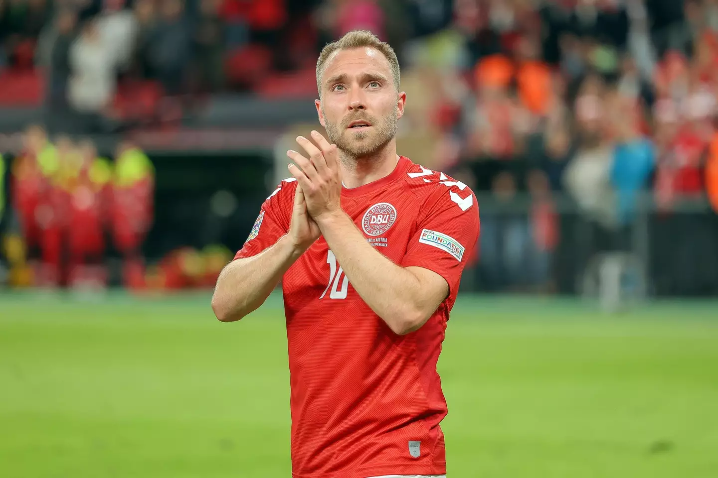 Christen Eriksen with Denmark. (Alamy)