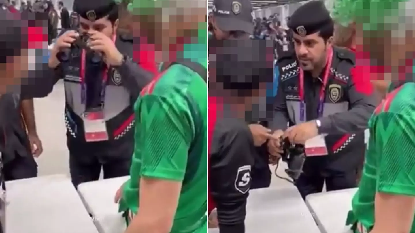 Fan hilariously 'tries to sneak alcohol' into World Cup by hiding it in binoculars