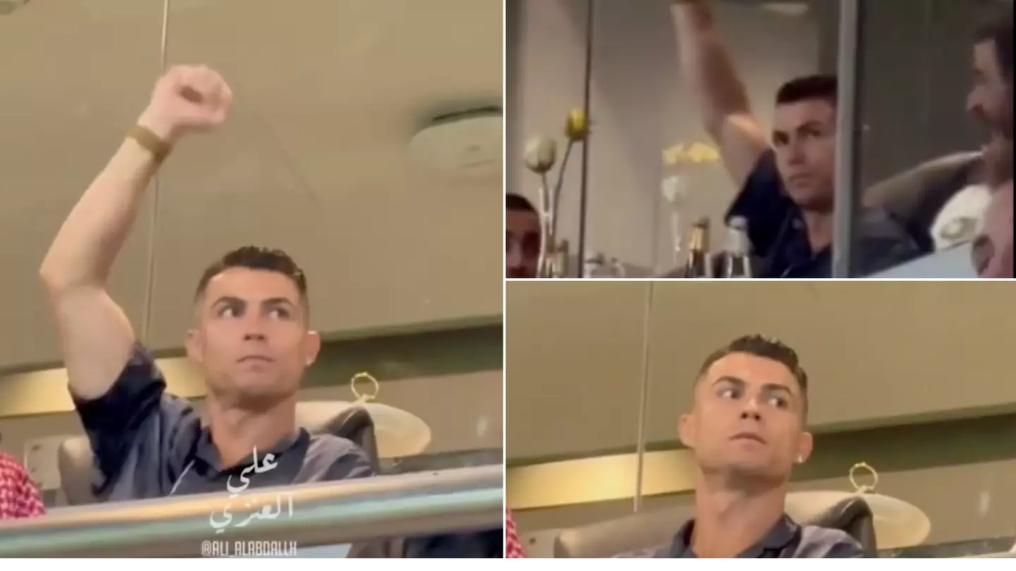 Cristiano Ronaldo's reaction to Al Nassr fans chanting his name during suspension for 'obscene' gesture