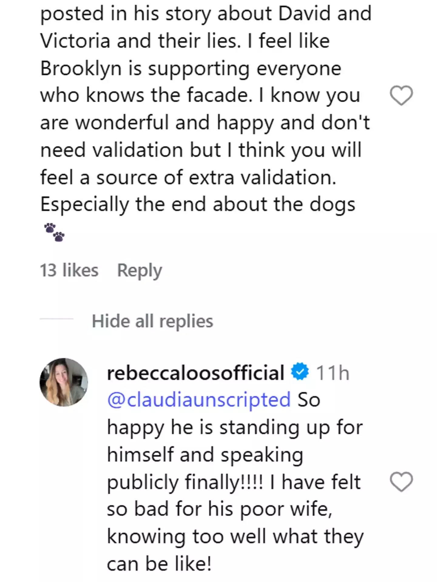 Image: Instagram/@rebeccaloosofficial