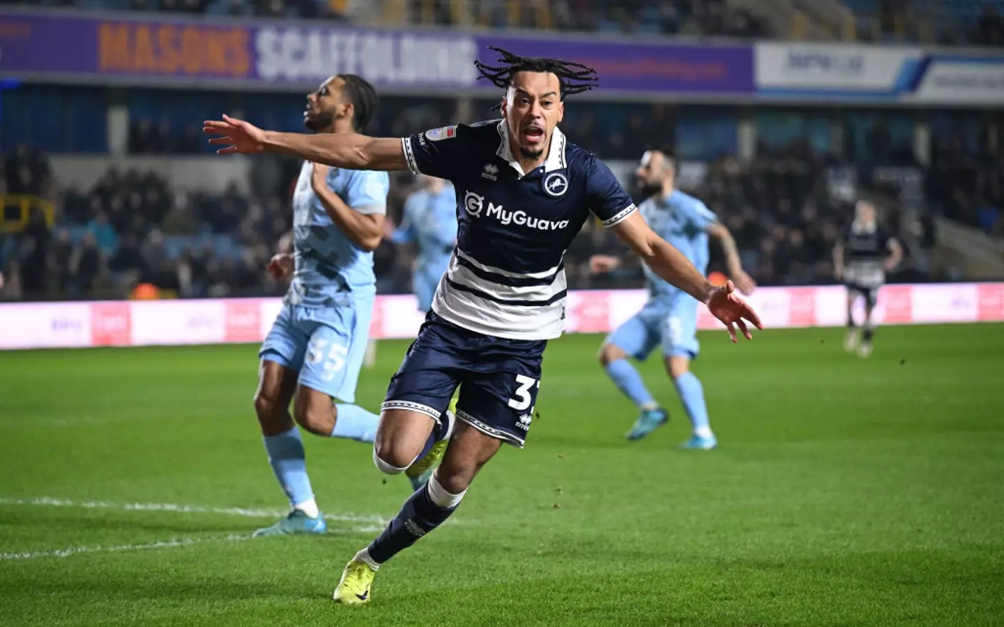 Calum Scanlon scored his first senior goal for Millwall against Cardiff (Image: Getty)