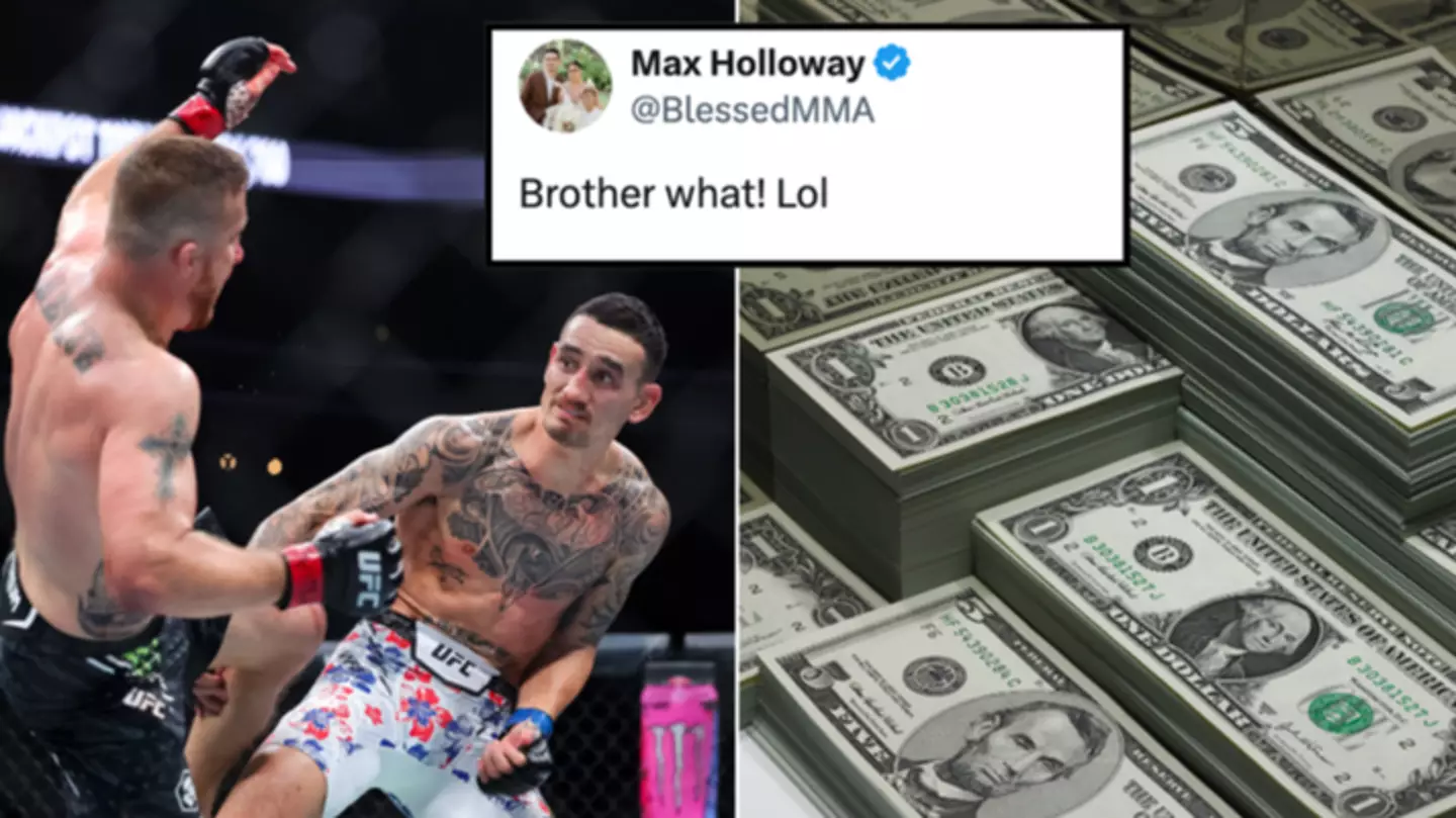 Lucky punter wins stunning six-figure bet on UFC 300 after Max Holloway's stunning KO win over Justin Gaethje