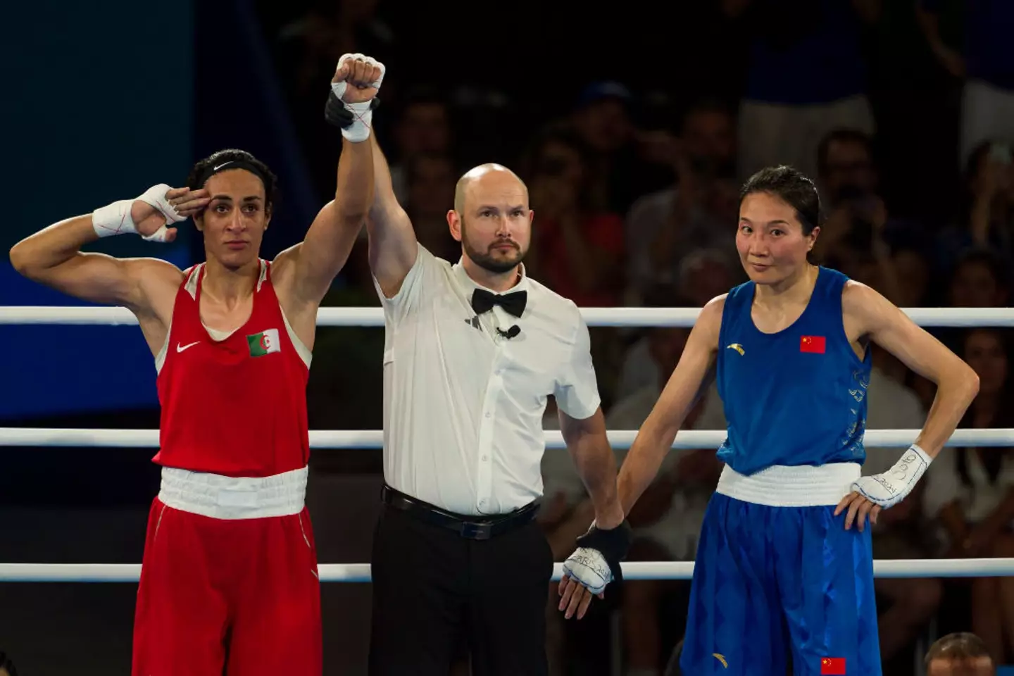 Khelif defeated Liu Yang in to win gold in Paris. (Image: Getty)