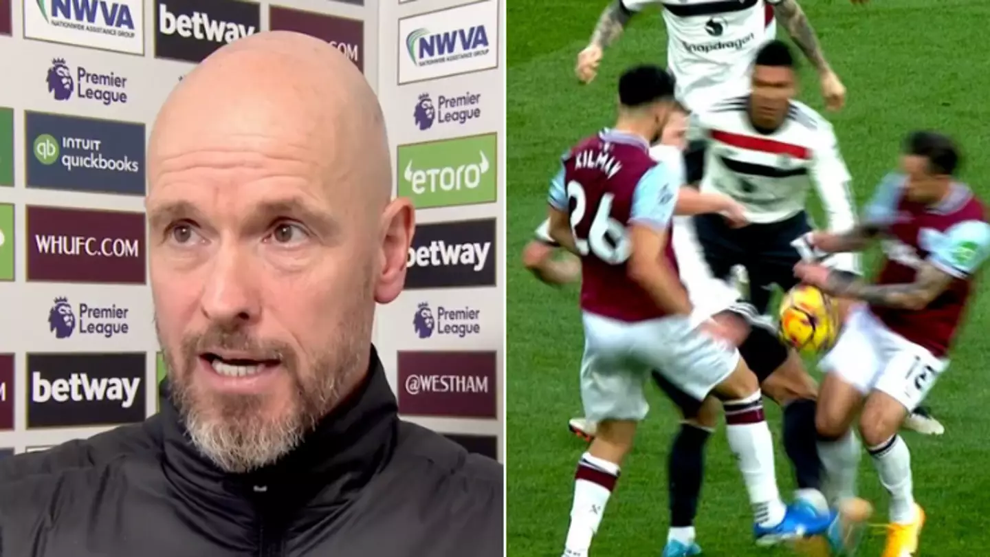 Erik ten Hag hits out at Manchester United 'injustice' following controversial penalty decision against West Ham
