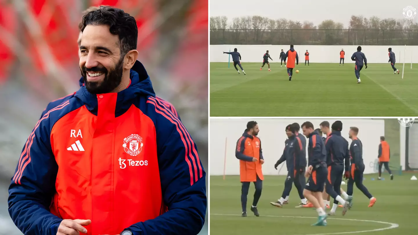Six things we noticed from Ruben Amorim's first Man Utd training session including shock position change