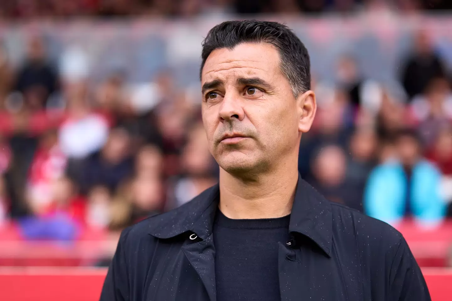 Girona boss Michel Sanchez is thought to be on Manchester United's shortlist to replace Erik ten Hag. Image: Getty 