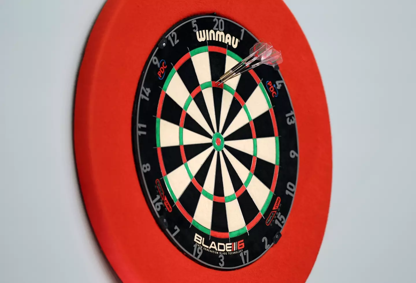 A dartboard has 20 numbers in an unusual order. Image: Getty