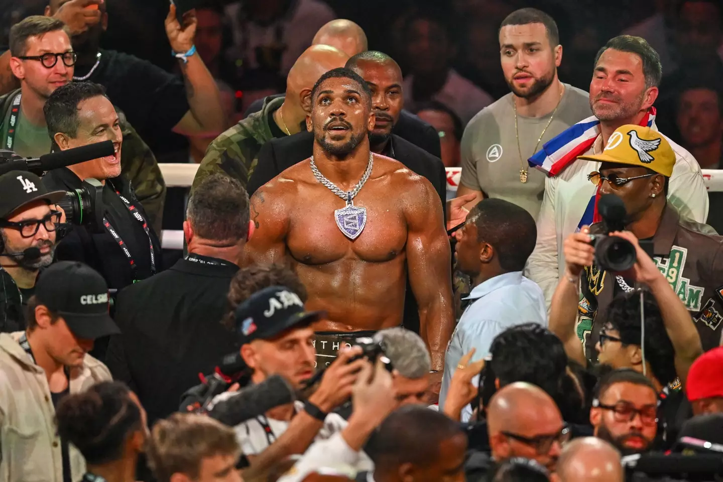 Anthony Joshua returned to the win column following his victory over Jake Paul. Image: Getty
