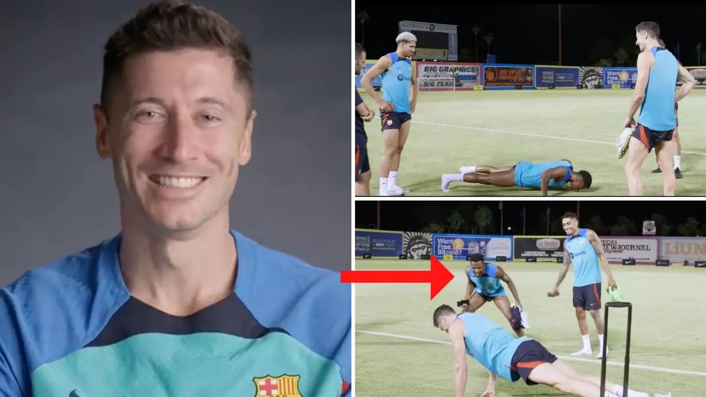 Robert Lewandowski puts Barcelona teammates to shame during strength test, nobody comes close to him