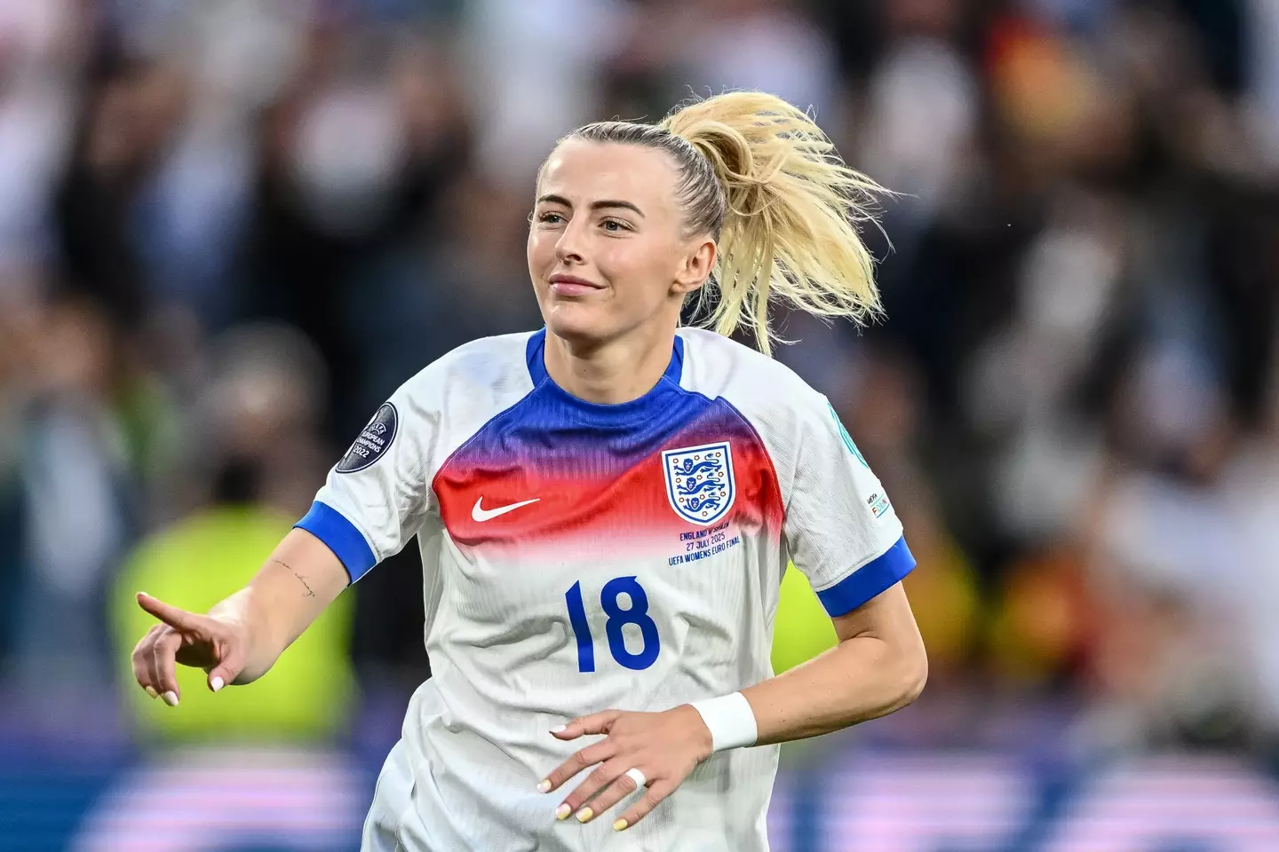 England's Chloe Kelly. Image: DeFodi Images / Contributor via Getty