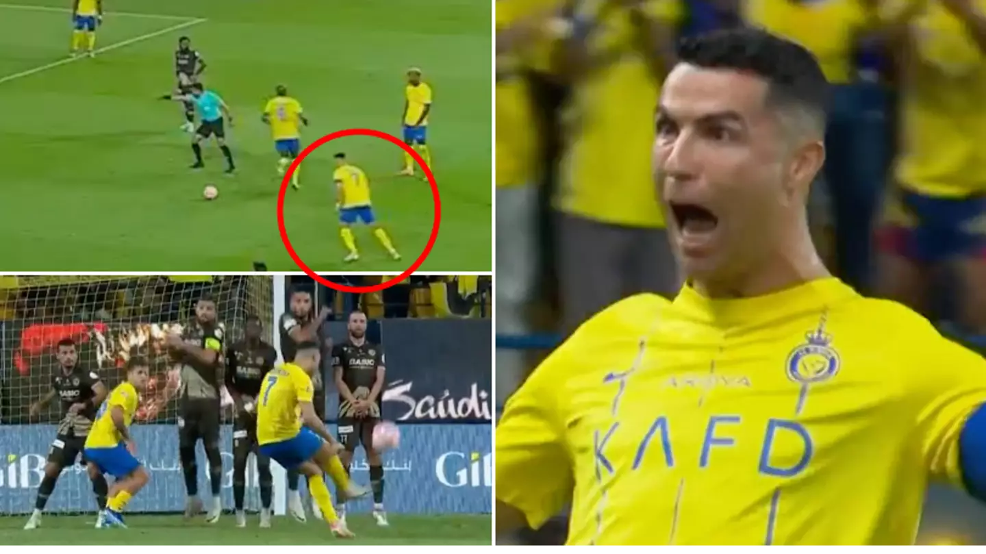 Cristiano Ronaldo scores ridiculous free-kick for Al Nassr, his technique is a joke