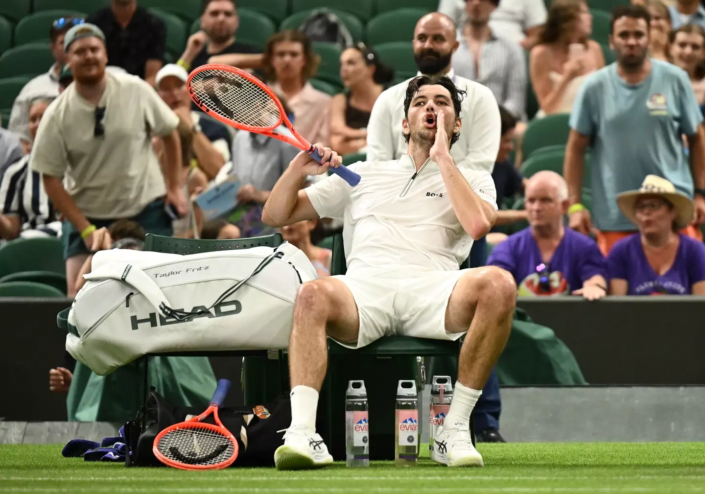 Taylor Fritz was left frustrated after his match against Giovanni Mpetshi Perricard was suspended. Image: Getty
