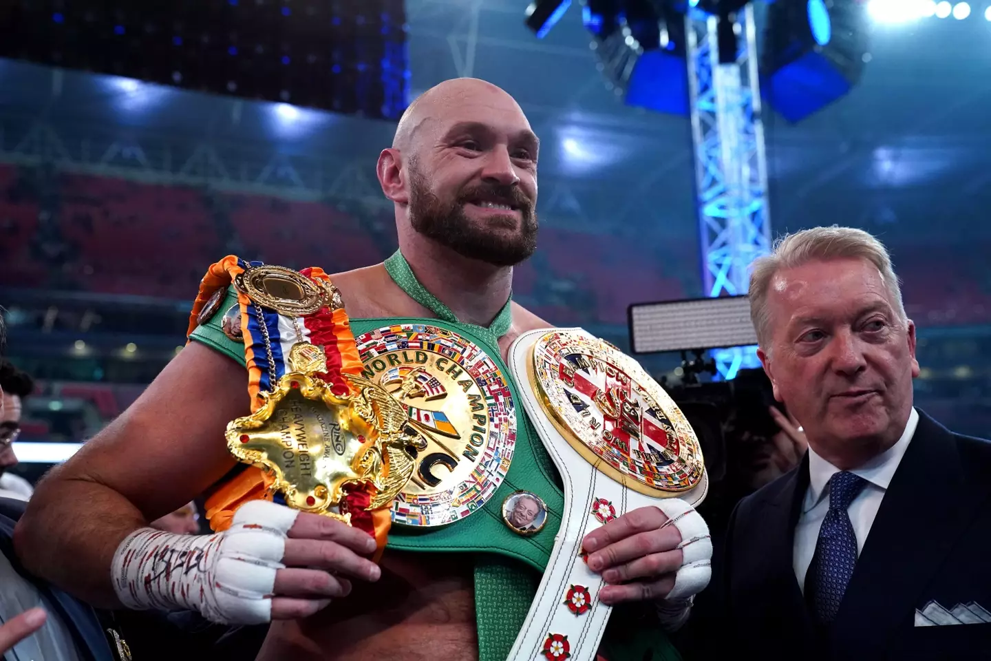 Tyson Fury with Frank Warren. Image: Alamy