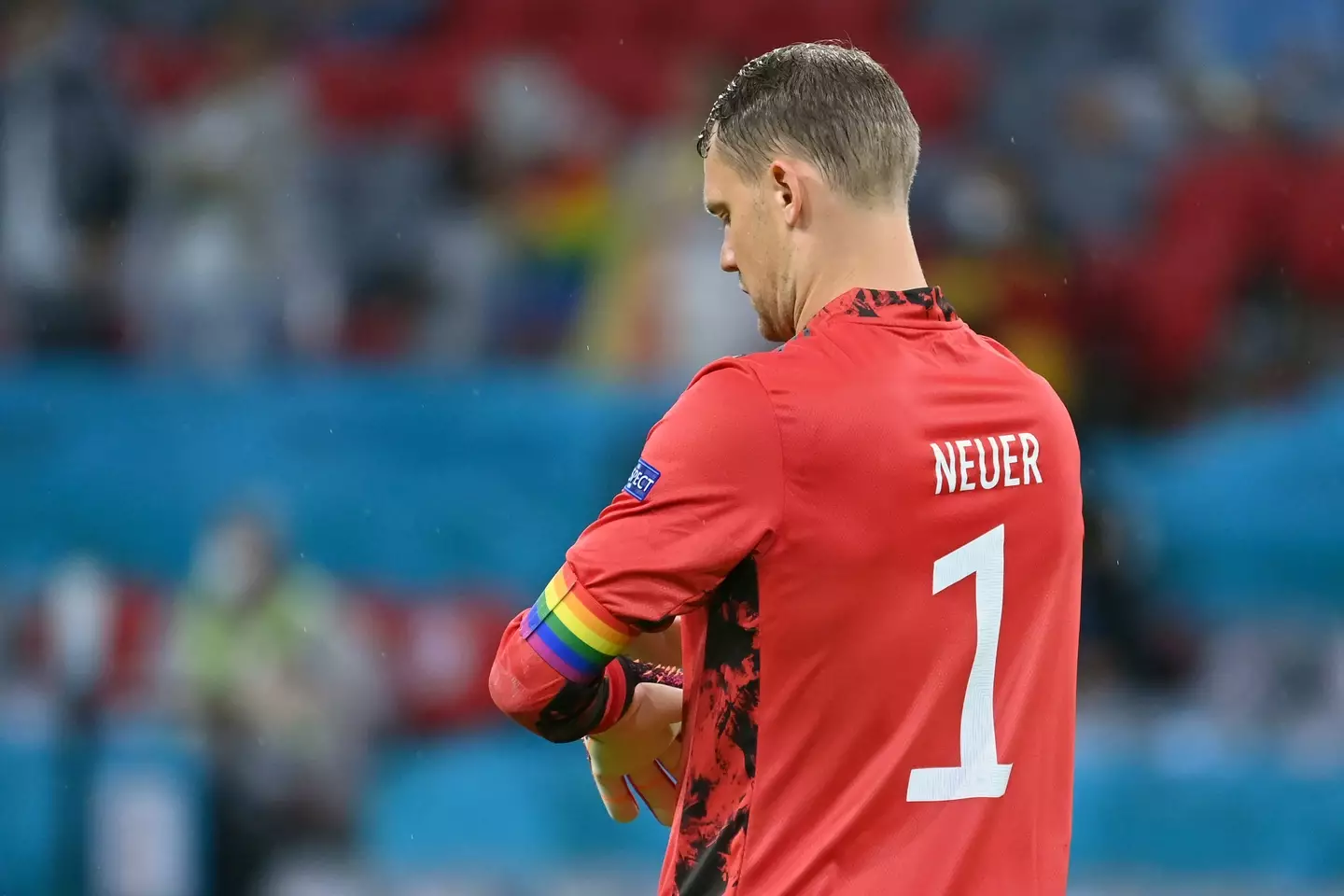 Manuel Neuer was praised during the Euros for showing support to the LGBTQ+ community with his rainbow armband. Image: PA Images